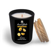 Lemon Scented Candle in Black Glass – Bold Citrus Freshness
